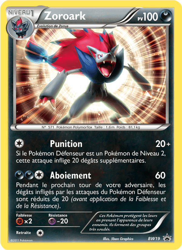 Zoroark, carta BW19 di Promo BW