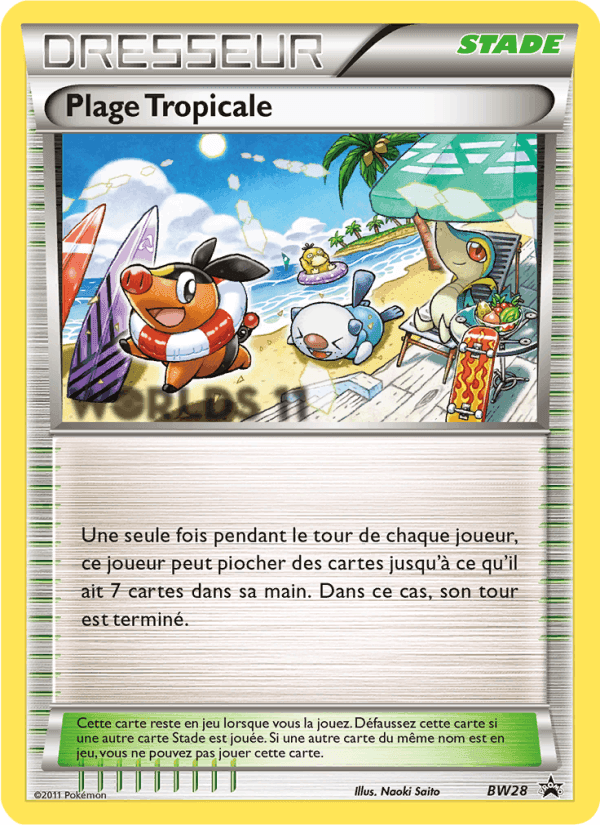 Plage Tropicale, carte BW28 de Promo BW