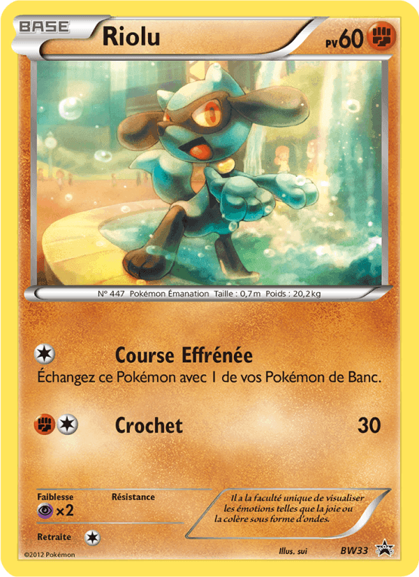 Riolu, carte BW33 de Promo BW