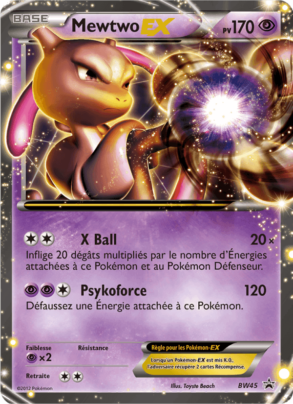 Mewtwo ex, carte BW45 de Promo BW