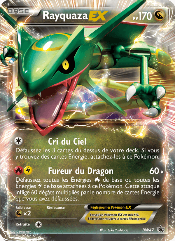 Rayquaza ex, carte BW47 de Promo BW