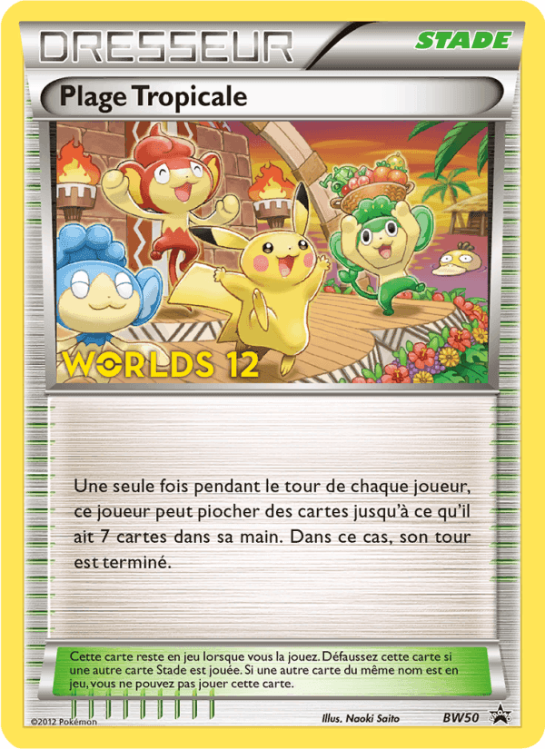 Plage Tropicale, carte BW50 de Promo BW