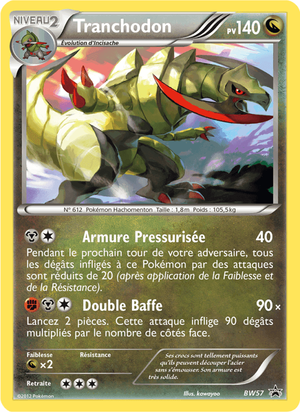 Tranchodon, carte BW57 de Promo BW