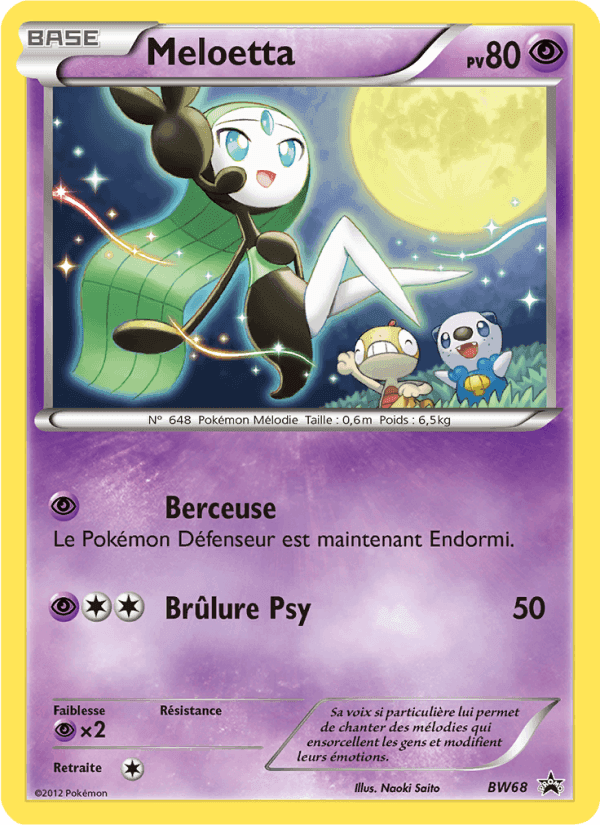 Meloetta, carte BW68 de Promo BW