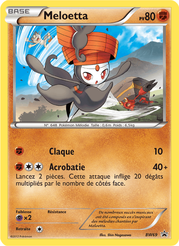 Meloetta, card BW69 from Promo BW