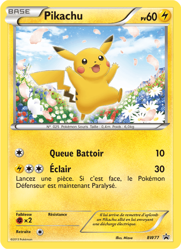 Pikachu, carta BW77 di Promo BW
