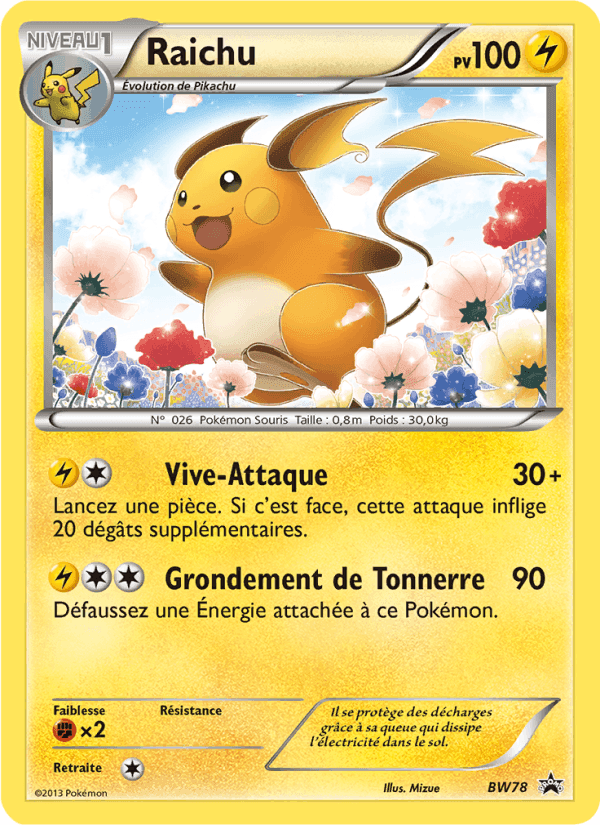 Raichu, carte BW78 de Promo BW