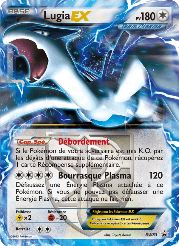 Lugia ex, carte BW83 de Promo BW