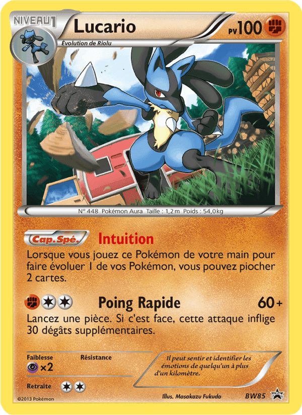Lucario, carte BW85 de Promo BW