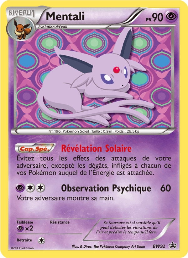 Mentali, carte BW92 de Promo BW
