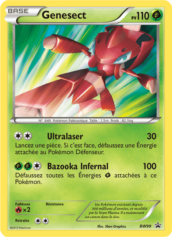 Genesect, carte BW99 de Promo BW