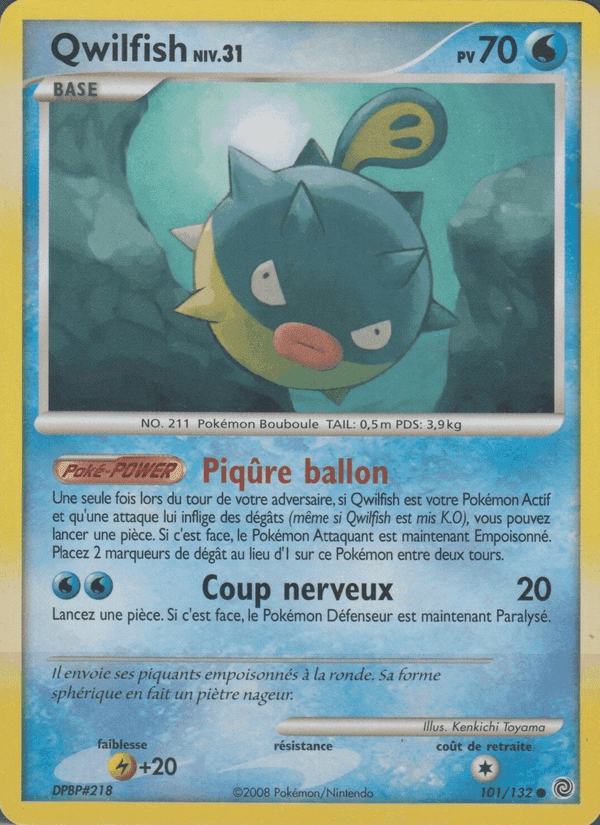 Qwilfish, carte 101 de Merveilles Secrètes