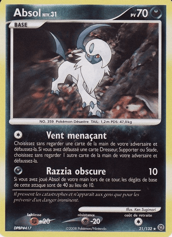 Absol, carte 21 de Merveilles Secrètes