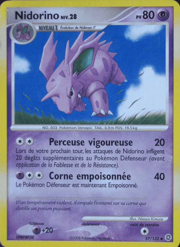 Nidorino, carta 57 de Merveilles Secrètes