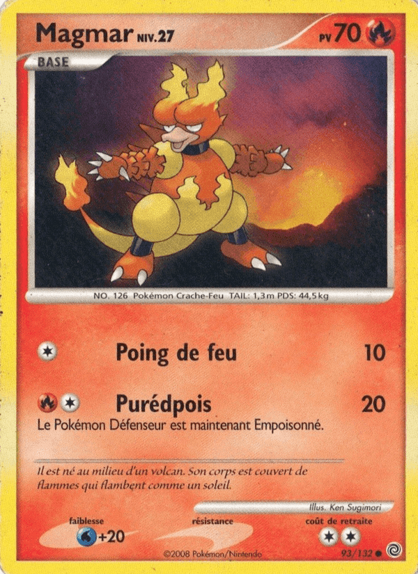 Magmar, card 93 from Merveilles Secrètes