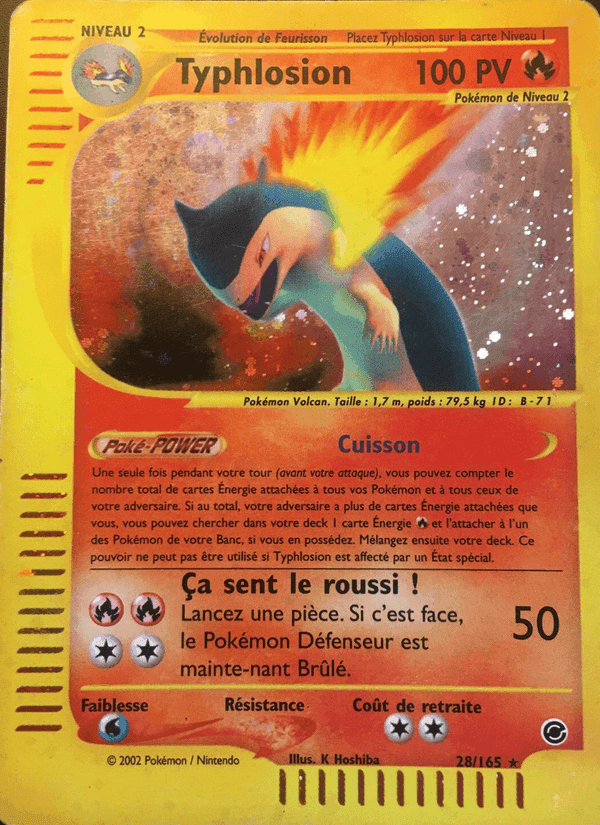 Typhlosion, carte 28 de Expedition
