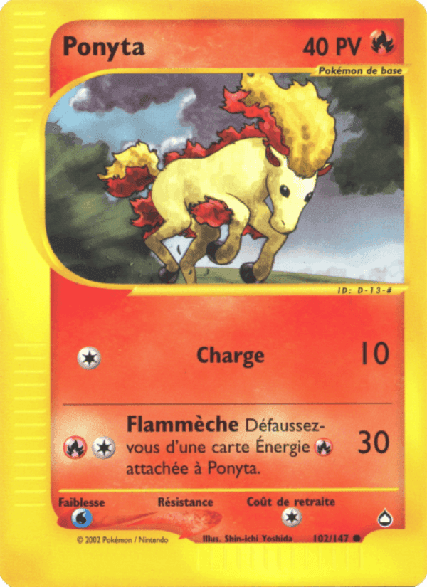 Ponyta, carte 102 de Aquapolis
