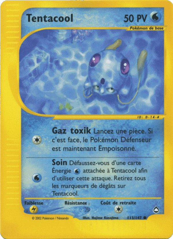 Tentacool, card 113 from Aquapolis
