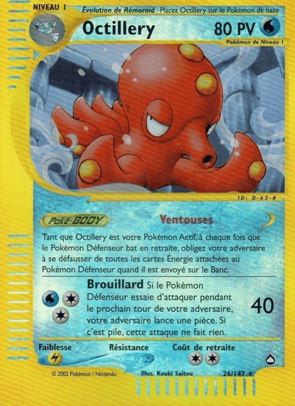 Octillery, carte 26 de Aquapolis
