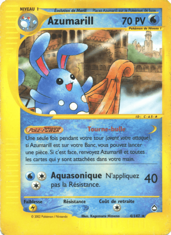 Azumarill, carta 4 de Aquapolis