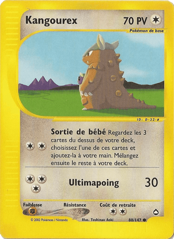 Kangourex, carte 88 de Aquapolis