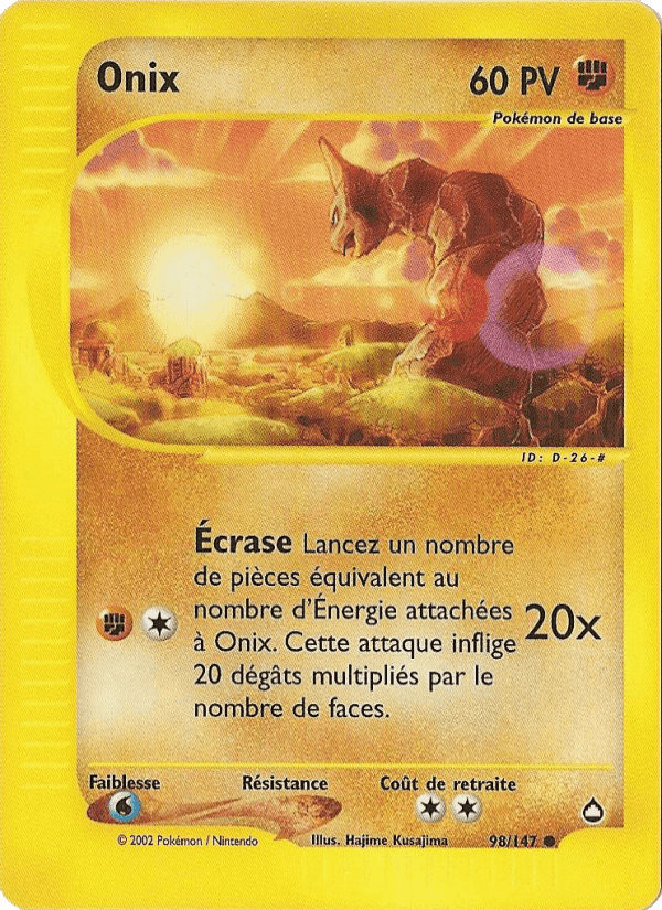 Onix, carte 98 de Aquapolis