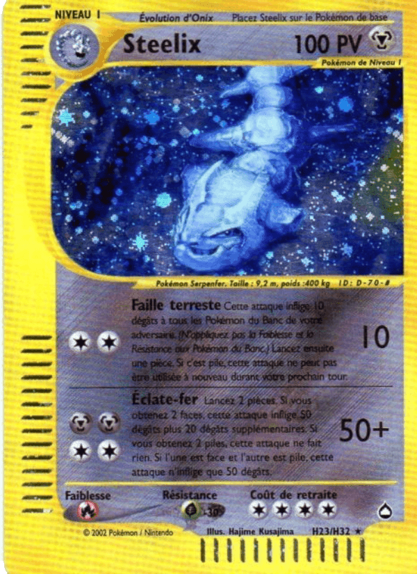 Steelix, card H23 from Aquapolis