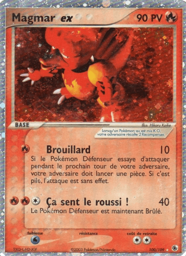 Magmar ex, carta 100 de EX Rubis & Saphir