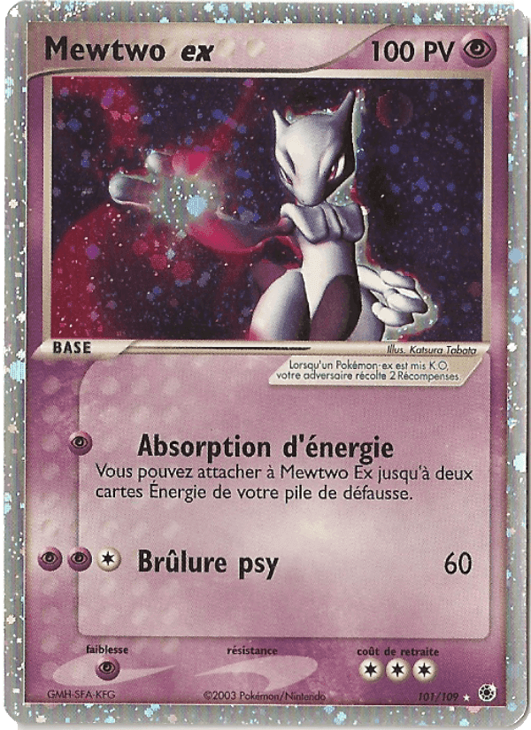 Mewtwo ex, carta 101 de EX Rubis & Saphir