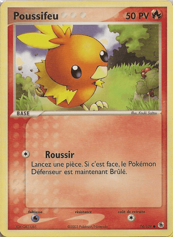 Poussifeu, card 74 from EX Rubis & Saphir