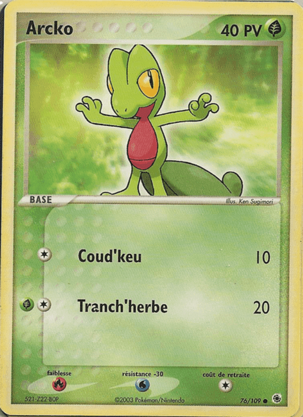 Arcko, carte 76 de EX Rubis & Saphir