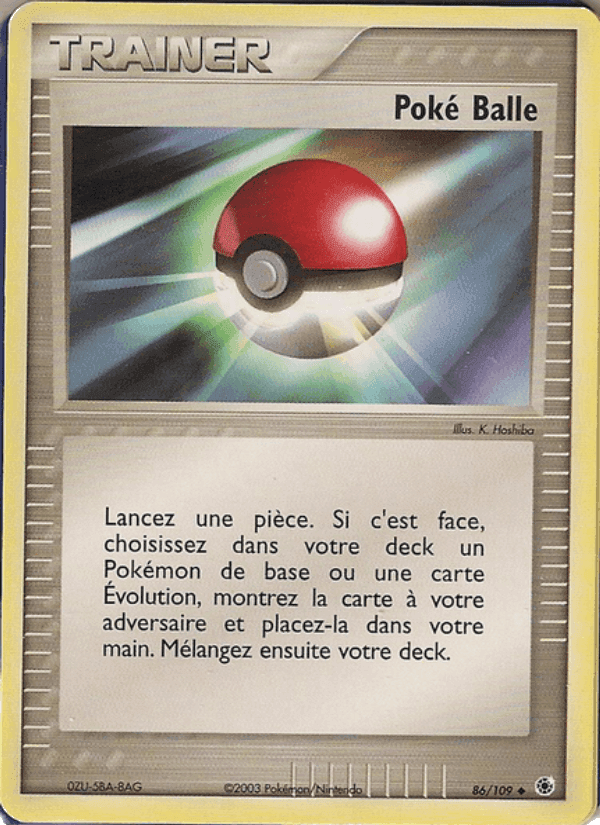 Poké Balle, carte 86 de EX Rubis & Saphir