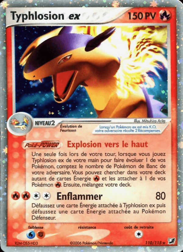 Typhlosion ex, carte 110 de EX Forces Cachées
