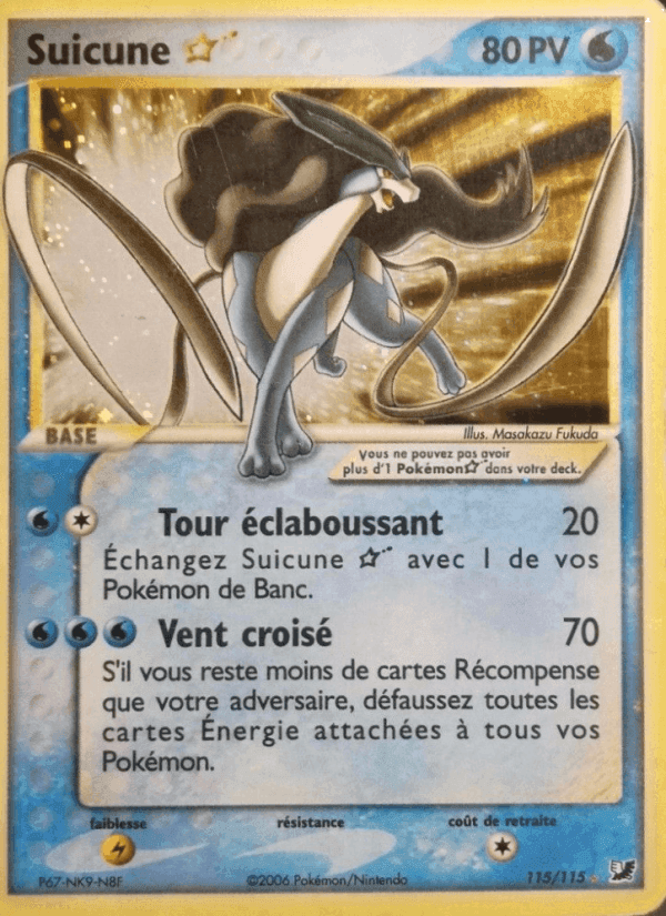 Suicune ☆, card 115 from EX Forces Cachées