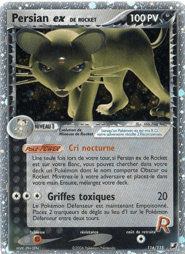 Persian ex de Rocket, carte 116 de EX Forces Cachées