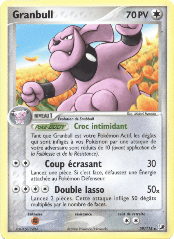 Granbull, carte 39 de EX Forces Cachées