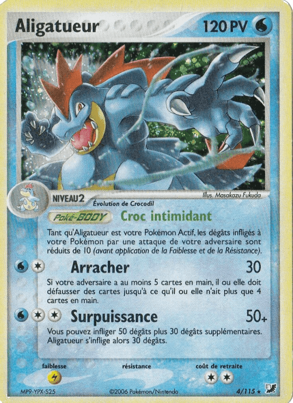 Aligatueur, carta 4 de EX Forces Cachées