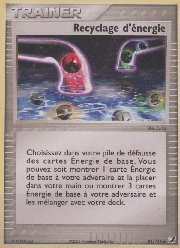 Recyclage d'énergie, carta 81 de EX Forces Cachées