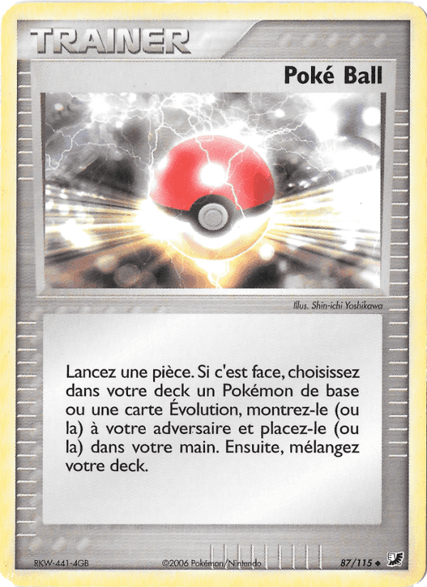 Poké Ball, card 87 from EX Forces Cachées