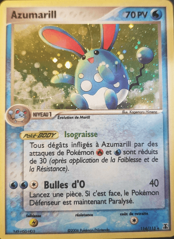 Azumarill, card 114 from EX Espèces Delta