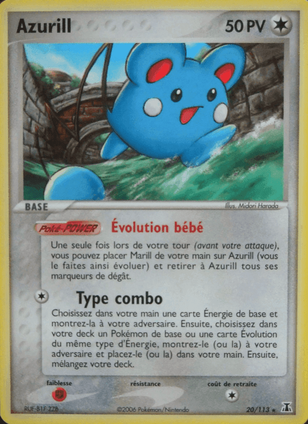 Azurill, carte 20 de EX Espèces Delta