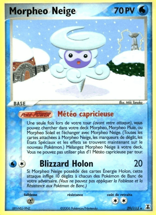Morpheo Neige, carte 29 de EX Espèces Delta