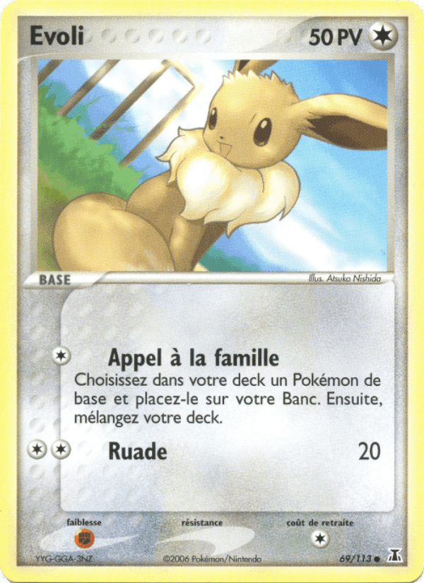 Evoli, card 69 from EX Espèces Delta