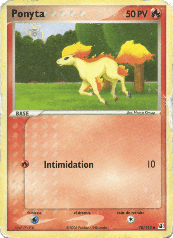 Ponyta, card 78 from EX Espèces Delta