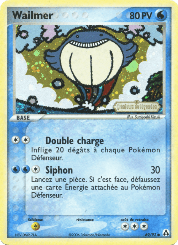 Wailmer, carte 69 de EX Créateurs de légendes