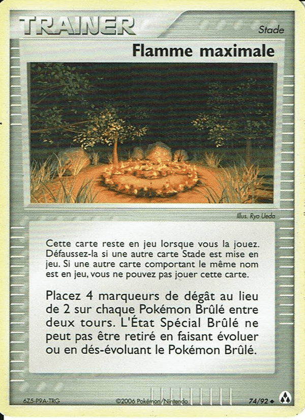 Flamme maximale, carte 74 de EX Créateurs de légendes