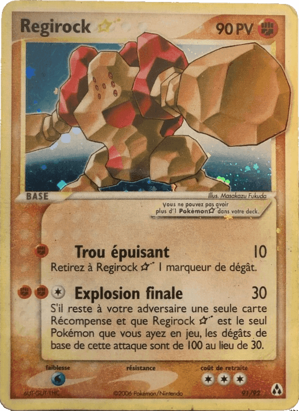 Regirock ☆, carte 91 de EX Créateurs de légendes