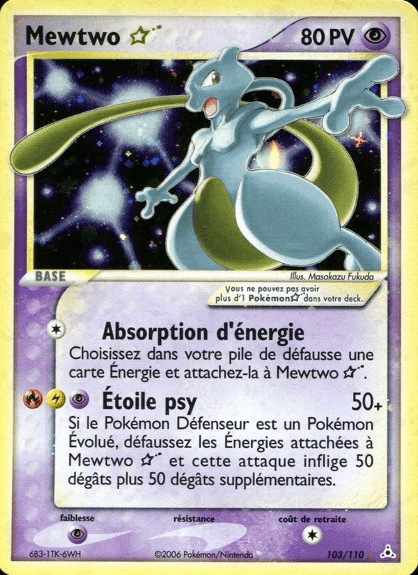 Mewtwo ☆, carte 103 de EX Fantômes Holon