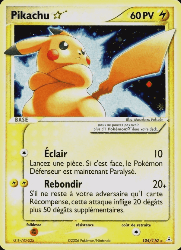 Pikachu ☆, carte 104 de EX Fantômes Holon