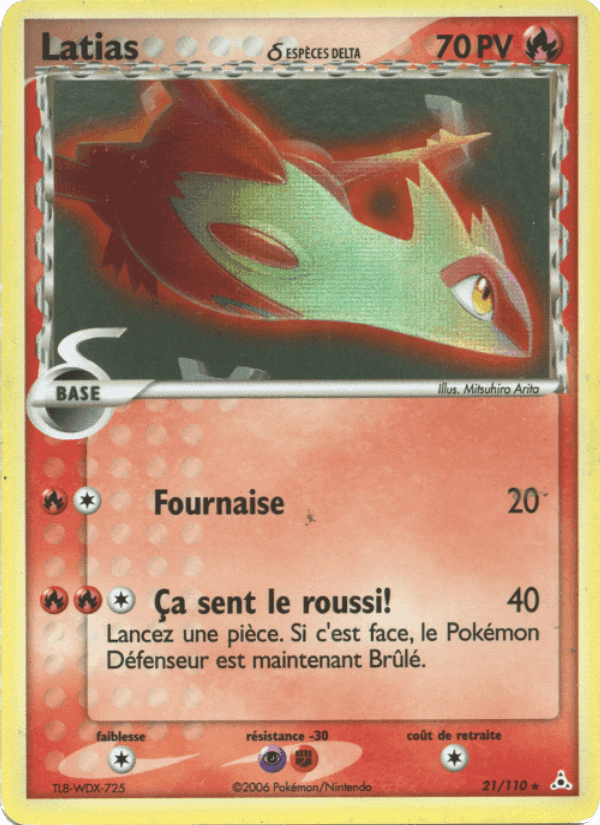 Latias δ, carte 21 de EX Fantômes Holon